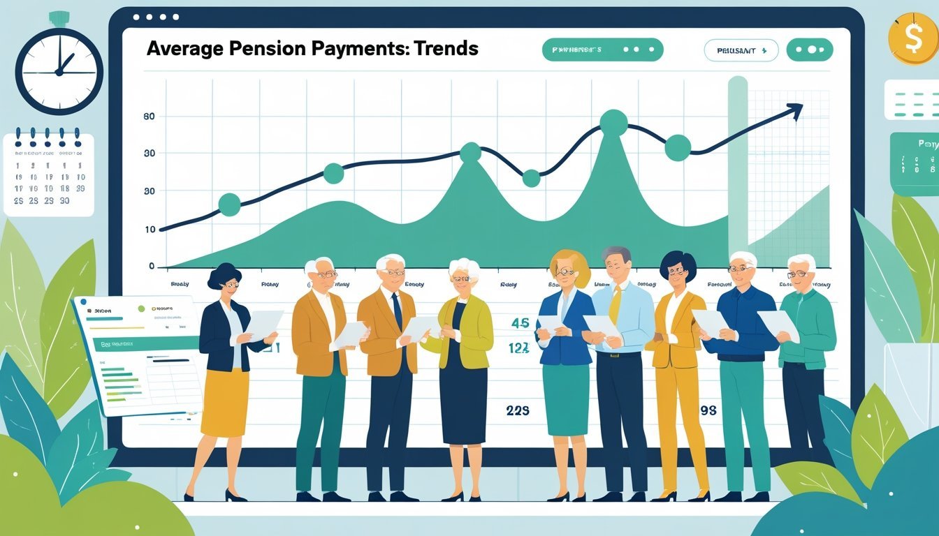 Skupina starijih osoba i financijski savjetnik pregledavaju grafikone i podatke o trendovima isplate mirovina u uredskom okruženju.